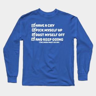 Bluey Mental Health Checklist Design Long Sleeve T-Shirt